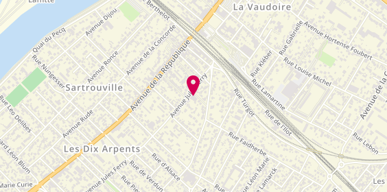 Plan de Garage Jules Ferry, 4 Rue des Vosges, 78500 Sartrouville