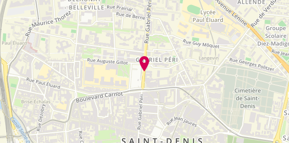 Plan de Saint Denis Pieces Autos, 106 Rue Gabriel Péri, 93200 Saint-Denis