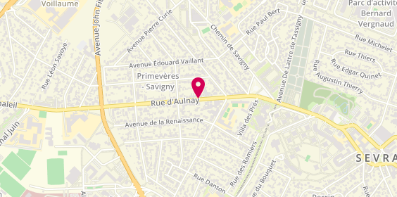 Plan de Garage des Primeveres, 44 Rue d'Aulnay, 93270 Sevran