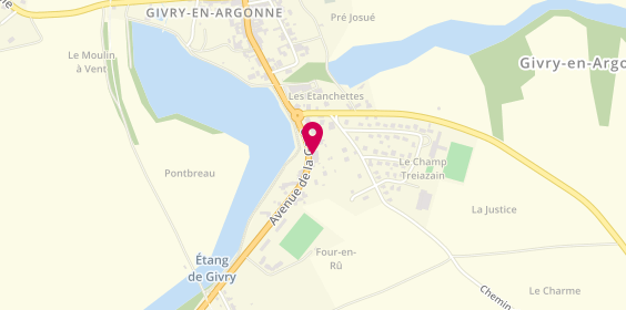 Plan de Garage du Lac, 3 avenue de la Gare, 51330 Givry-en-Argonne