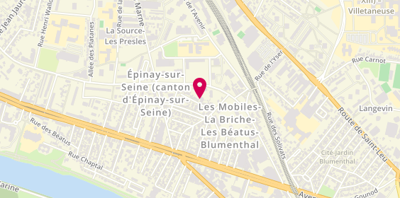 Plan de Epinay Auto, 14 Rue Gosset, 93800 Épinay-sur-Seine
