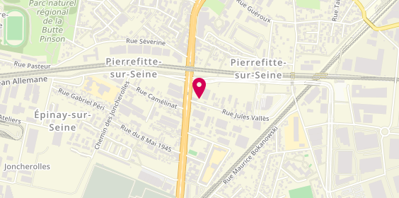 Plan de Société Nouvelle Saint-Denis Pneumatiques, 65 avenue Lénine, 93380 Pierrefitte-sur-Seine