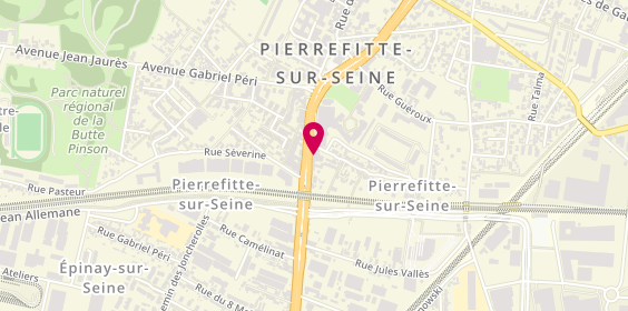 Plan de Carglass, 21 avenue Lénine, 93380 Pierrefitte-sur-Seine
