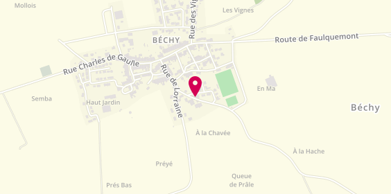 Plan de AJ Meca, 8 Rue des Marronniers, 57580 Béchy