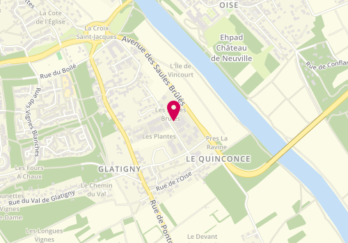 Plan de Garage de Glatigny, 49 ruelle des Plantes, 95280 Jouy-le-Moutier