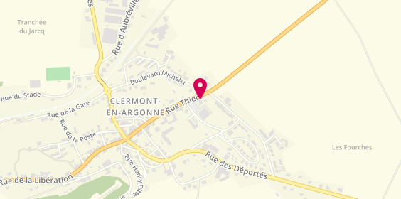 Plan de Renault Agence Remeter Freres - Motocraft, 28 Rue Thiers, 55120 Clermont-en-Argonne
