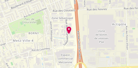 Plan de Schaff Carrosserie Services, 12 Rue des Charpentiers, 57070 Metz