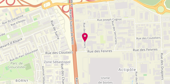 Plan de Route 66 Motors, 6 Rue Nonnetiers, 57070 Metz