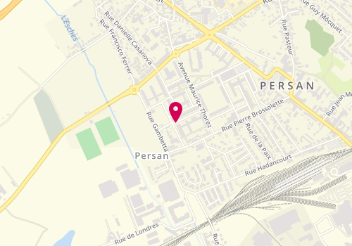Plan de Persan Autos Services, 5 Bis Rue Gambetta, 95340 Persan