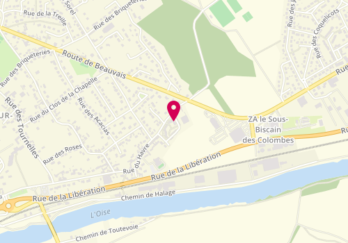 Plan de Sh Auto, 4 Rue du Martray, 60460 Précy-sur-Oise