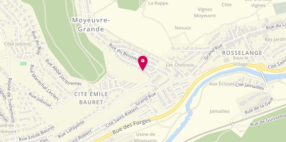 Plan de Jérôme Pneus Services, 9 Rue Sainte-Renée, 57780 Rosselange
