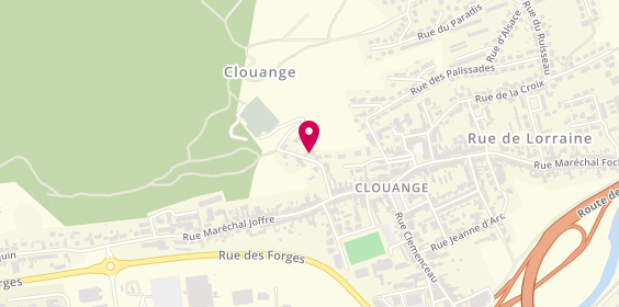 Plan de Dupont Carrosserie Auto, 14 Rue de la Grotte, 57185 Clouange