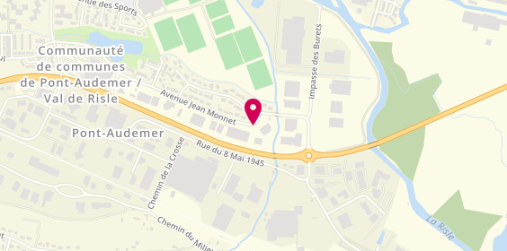 Plan de Ab Car Auto-Location, Zone Industrielle Avenue Jean Monnet Route Rouen, 27500 Pont-Audemer
