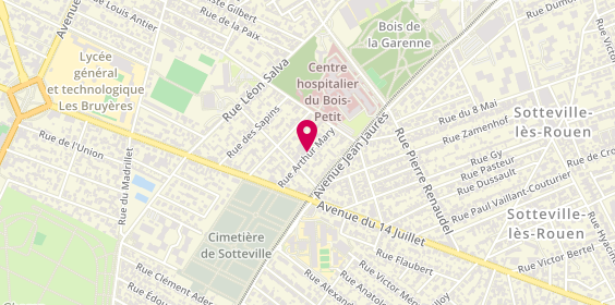 Plan de Garage Desnos, 16 Rue Arthur Mary, 76300 Sotteville-lès-Rouen