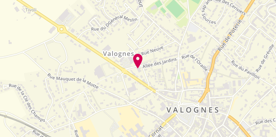 Plan de Cotent in Cars, Rue Neuve, 50700 Valognes