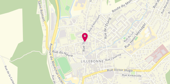 Plan de Relais Lillebonne Automobiles, 46 Rue Thiers, 76170 Lillebonne