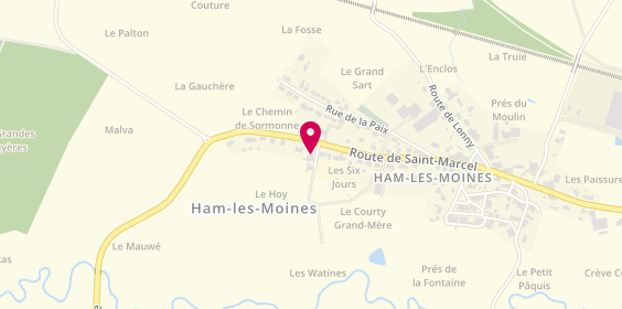 Plan de Garage Coutel Sébastien, 36 Route de Saint Marcel, 08090 Ham-les-Moines