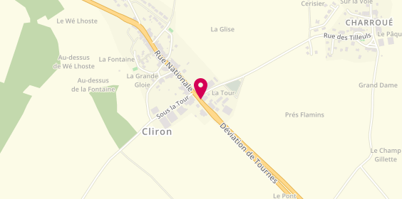 Plan de SARL Garage Pierquin, 4 Route Nationale, 08090 Cliron