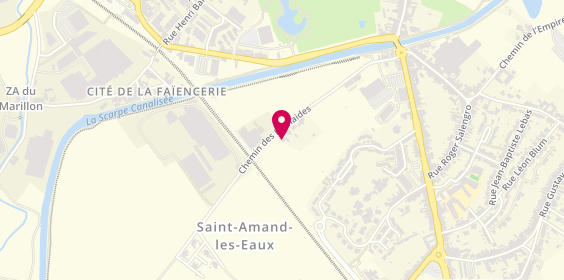 Plan de Auto Scarpe, 447 chemin des Hamaides, 59230 Saint-Amand-les-Eaux
