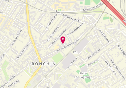 Plan de ZeCarrossery / Mécanique Ronchin - Auto-Meka Lille Ronchin, 32 Rue Alexandre Ribot, 59790 Ronchin