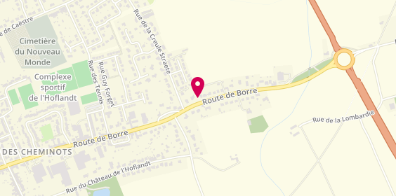 Plan de E.B Auto, 129 Route de Borre, 59190 Hazebrouck