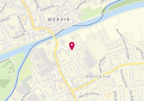 Plan de Wervicq Automobile, 33 avenue des Sports, 59117 Wervicq-Sud