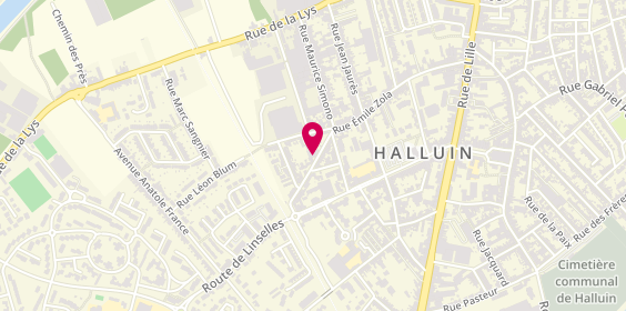 Plan de Halluin Automobiles, 92 Rue Emile Zola, 59250 Halluin