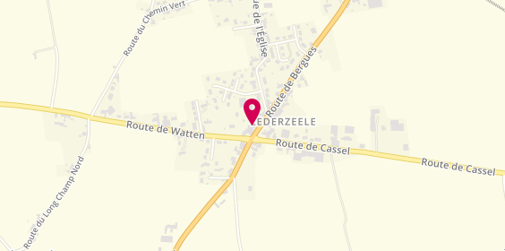 Plan de Garage Declerck, 2 Route de Bergues, 59143 Lederzeele
